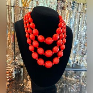 Elegant Orange Beaded Necklace